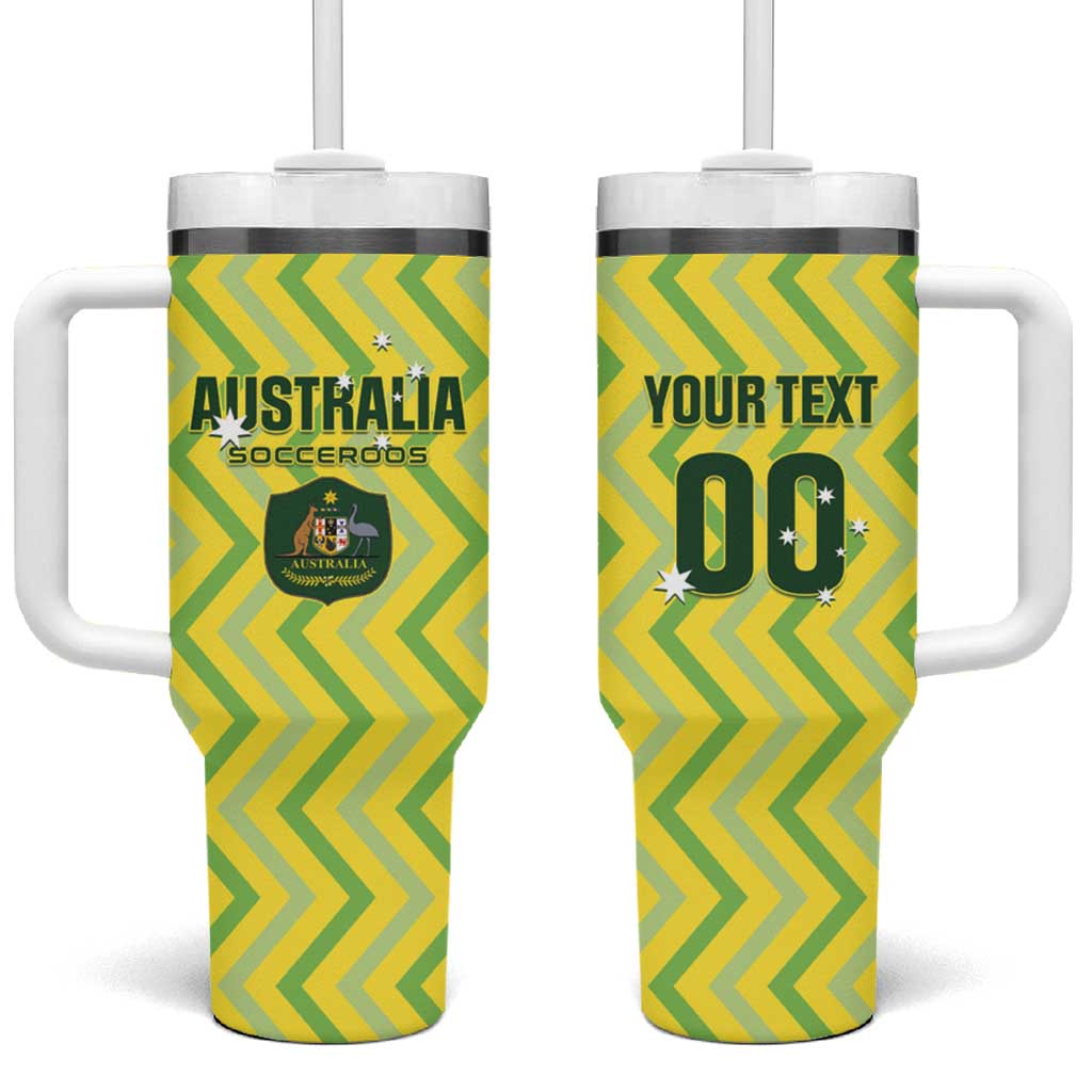 Australia Socceroos 2025 Tumbler With Handle Forever Golden - Wonder Print Shop