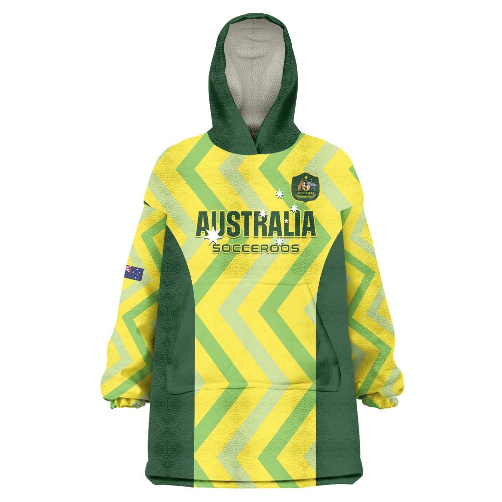 Australia Socceroos 2025 Wearable Blanket Hoodie Forever Golden - Wonder Print Shop