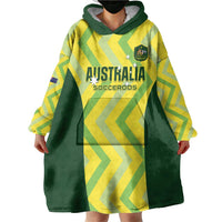 Australia Socceroos 2025 Wearable Blanket Hoodie Forever Golden - Wonder Print Shop