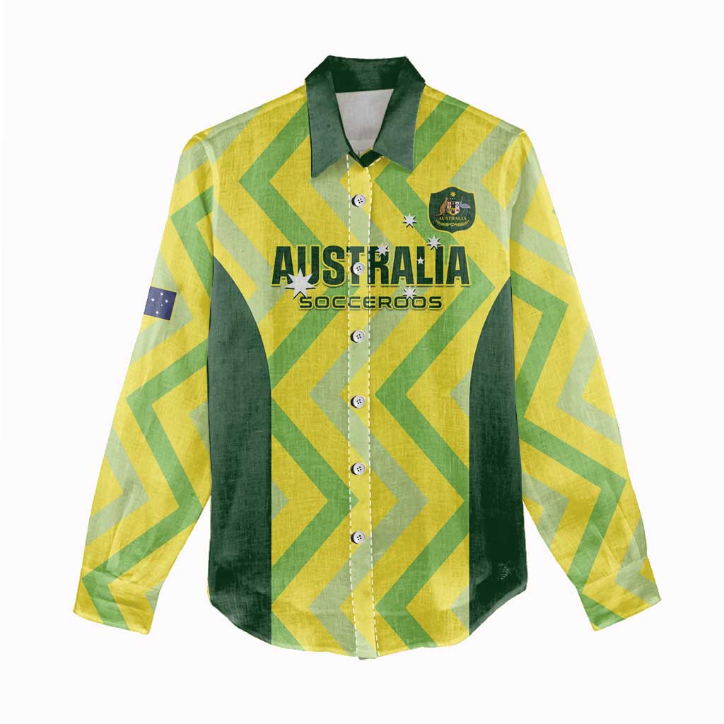 Australia Socceroos 2025 Women Casual Shirt Forever Golden - Wonder Print Shop