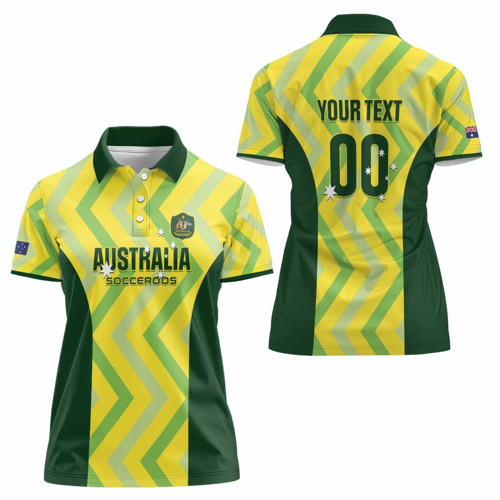 Australia Socceroos 2025 Women Polo Shirt Forever Golden - Wonder Print Shop