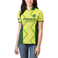Australia Socceroos 2025 Women Polo Shirt Forever Golden - Wonder Print Shop
