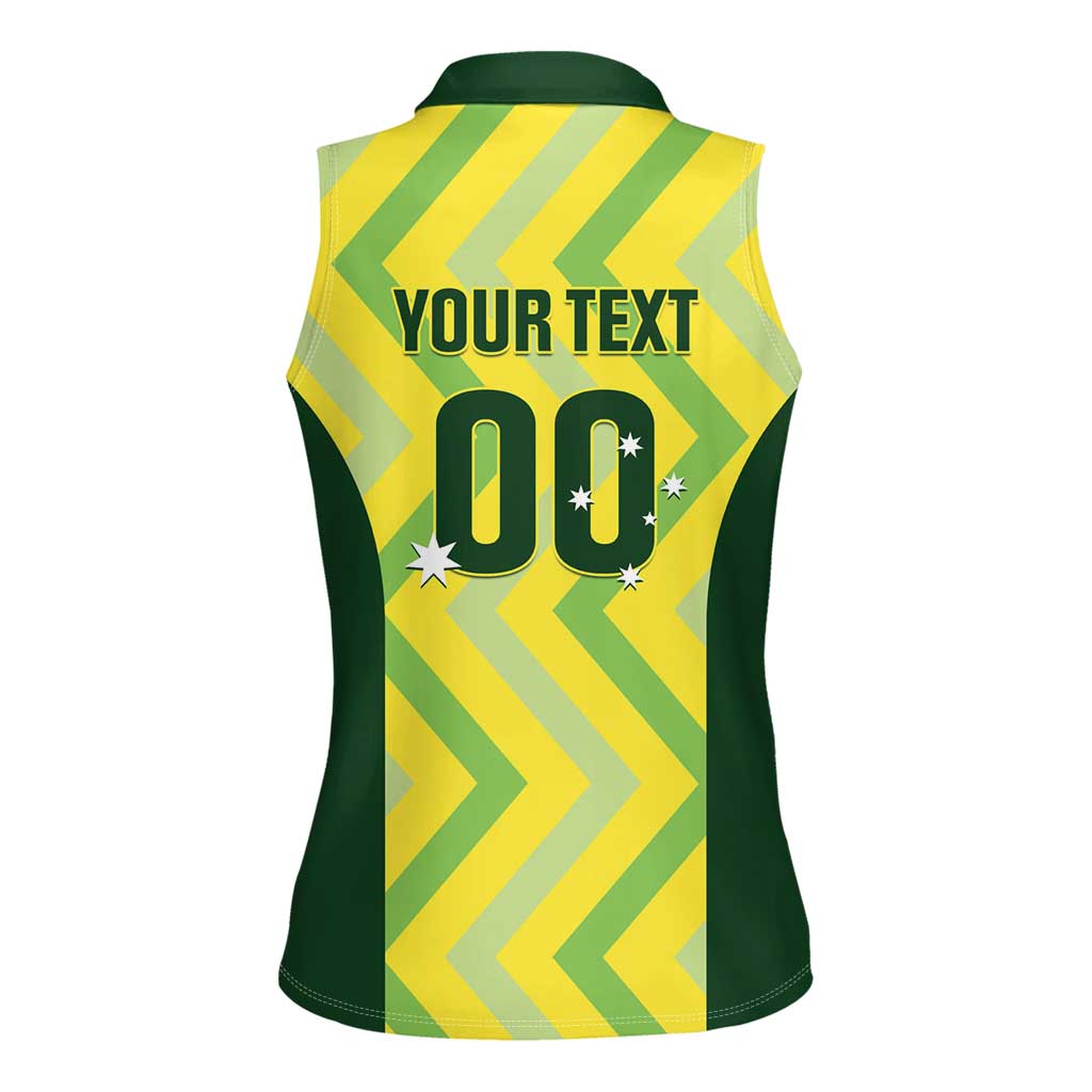 Australia Socceroos 2025 Women Sleeveless Polo Shirt Forever Golden - Wonder Print Shop