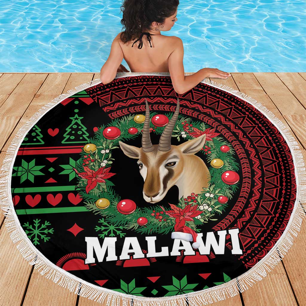 Malawi Christmas Beach Blanket Thompson Gazelle - African Pattern - Wonder Print Shop
