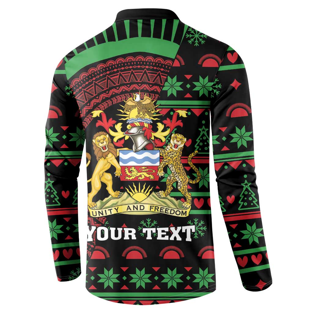 Personalized Malawi Christmas Button Sweatshirt Thompson Gazelle - African Pattern - Wonder Print Shop