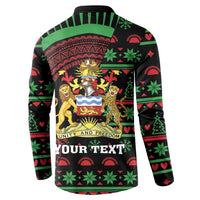 Personalized Malawi Christmas Button Sweatshirt Thompson Gazelle - African Pattern - Wonder Print Shop