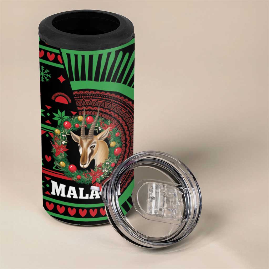 Personalized Malawi Christmas 4 in 1 Can Cooler Tumbler Thompson Gazelle - African Pattern - Wonder Print Shop
