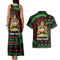 Personalized Malawi Christmas Couples Matching Tank Maxi Dress and Hawaiian Shirt Thompson Gazelle - African Pattern - Wonder Print Shop