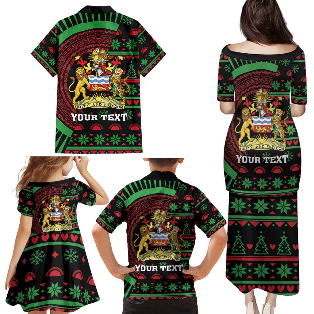 Personalized Malawi Christmas Family Matching Puletasi and Hawaiian Shirt Thompson Gazelle - African Pattern - Wonder Print Shop