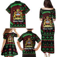 Personalized Malawi Christmas Family Matching Puletasi and Hawaiian Shirt Thompson Gazelle - African Pattern - Wonder Print Shop