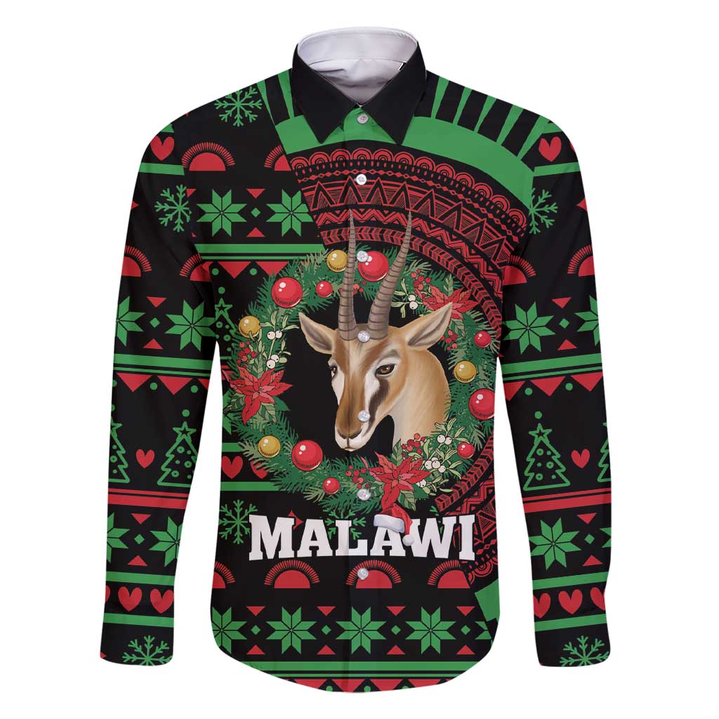 Personalized Malawi Christmas Family Matching Short Sleeve Bodycon Dress and Hawaiian Shirt Thompson Gazelle - African Pattern - Wonder Print Shop