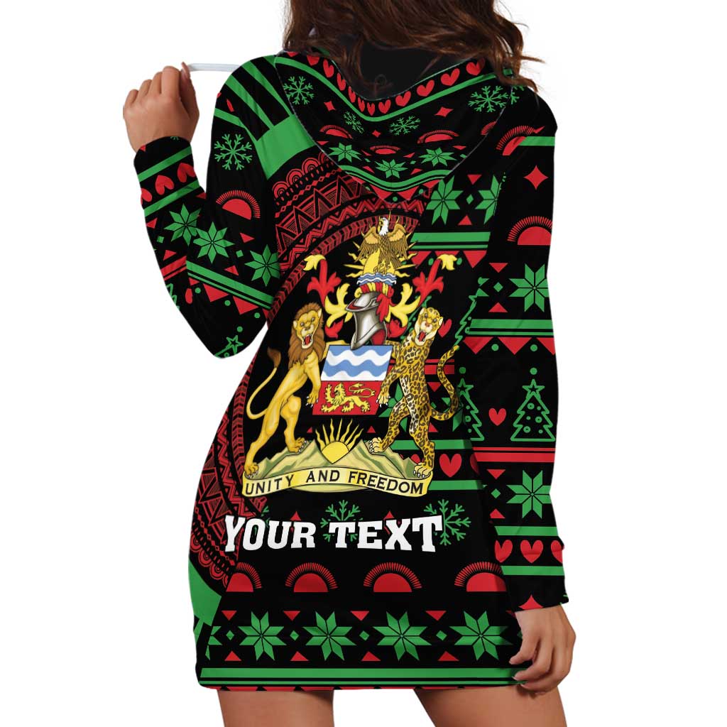 Personalized Malawi Christmas Hoodie Dress Thompson Gazelle - African Pattern - Wonder Print Shop