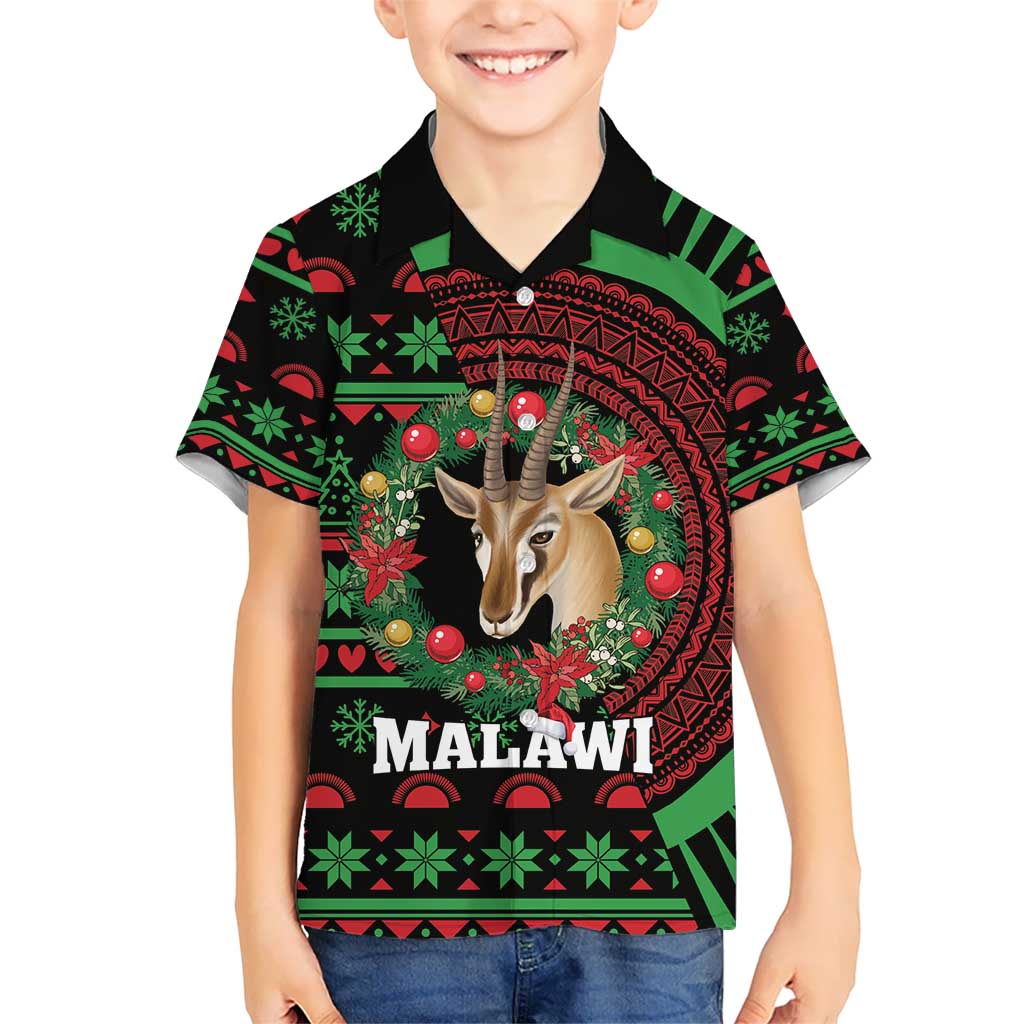 Personalized Malawi Christmas Kid Hawaiian Shirt Thompson Gazelle - African Pattern - Wonder Print Shop