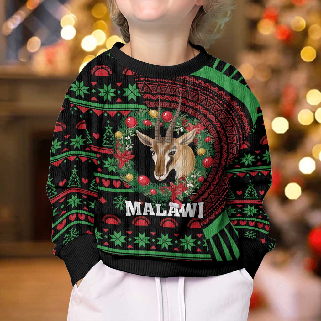 Malawi Christmas Kid Ugly Christmas Sweater Thompson Gazelle - African Pattern - Wonder Print Shop