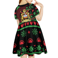 Personalized Malawi Christmas Kid Short Sleeve Dress Thompson Gazelle - African Pattern - Wonder Print Shop
