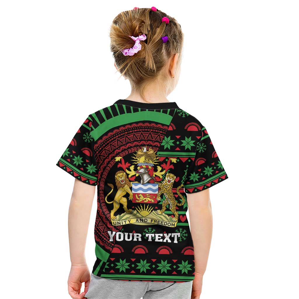 Personalized Malawi Christmas Kid T Shirt Thompson Gazelle - African Pattern - Wonder Print Shop