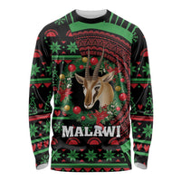 Personalized Malawi Christmas Long Sleeve Shirt Thompson Gazelle - African Pattern - Wonder Print Shop