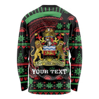 Personalized Malawi Christmas Long Sleeve Shirt Thompson Gazelle - African Pattern - Wonder Print Shop