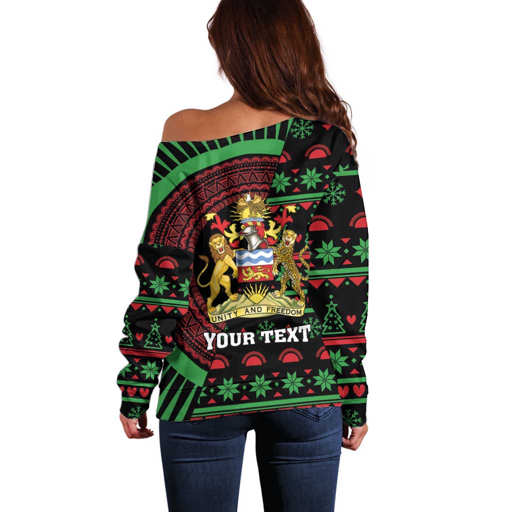 Personalized Malawi Christmas Off Shoulder Sweater Thompson Gazelle - African Pattern - Wonder Print Shop
