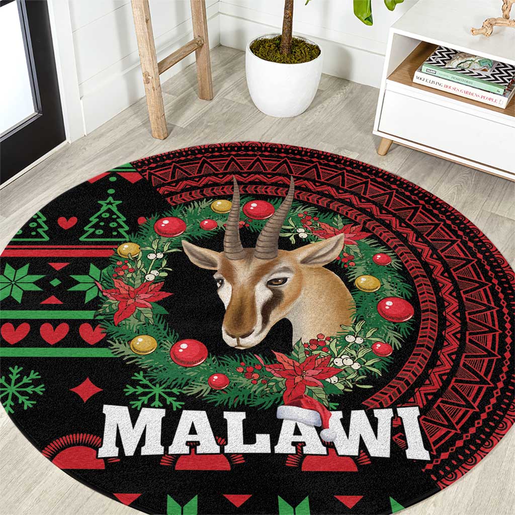 Malawi Christmas Round Carpet Thompson Gazelle - African Pattern