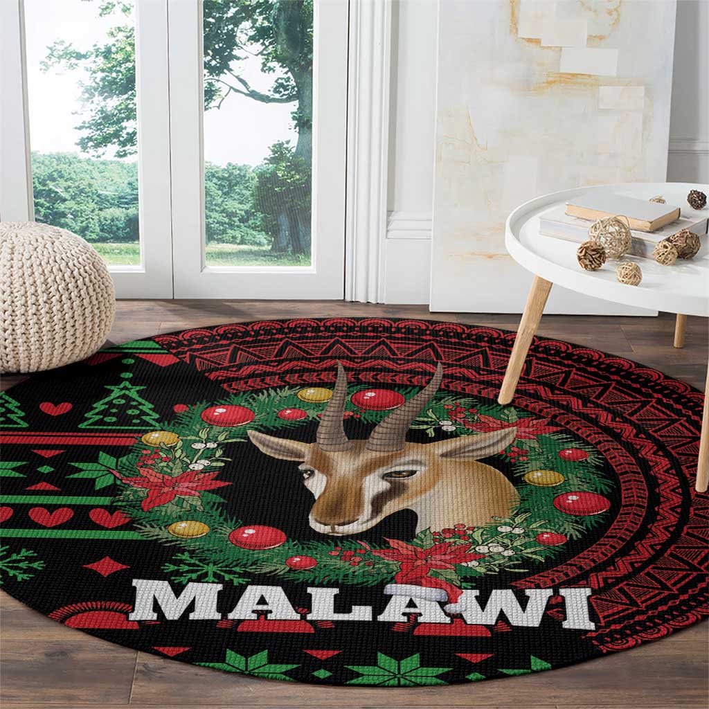 Malawi Christmas Round Carpet Thompson Gazelle - African Pattern