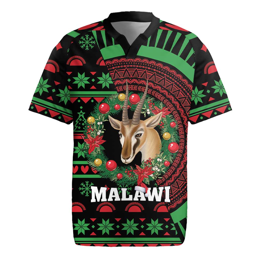 Personalized Malawi Christmas Rugby Jersey Thompson Gazelle - African Pattern - Wonder Print Shop