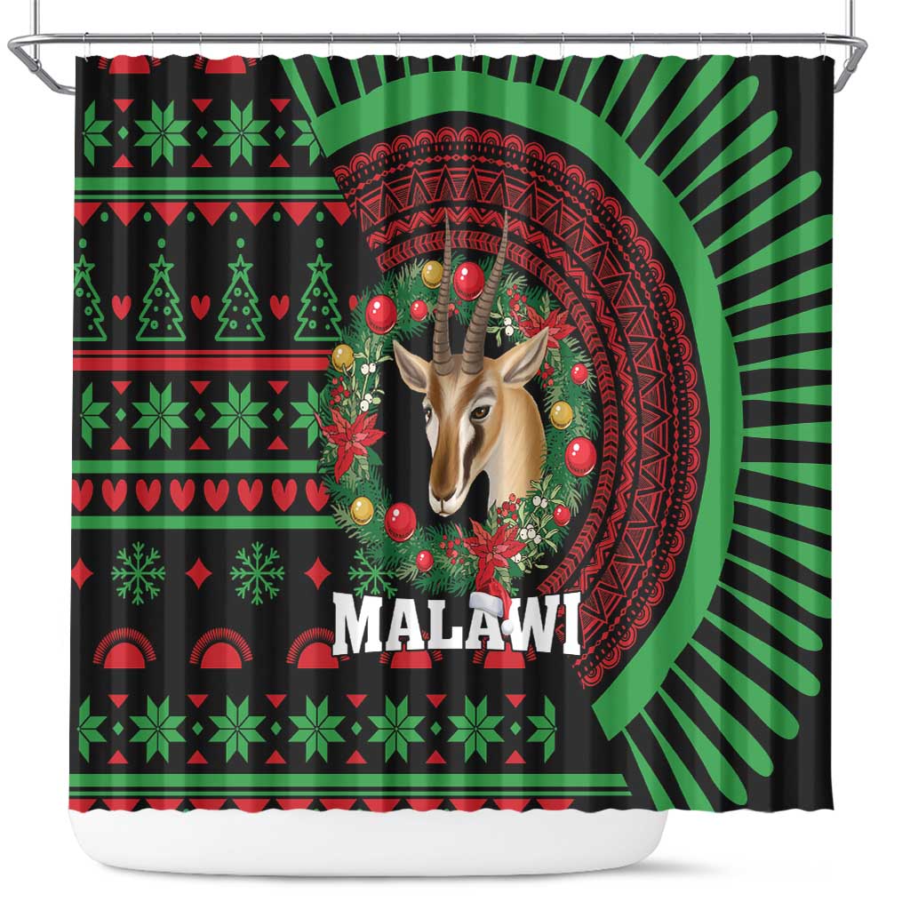 Malawi Christmas Shower Curtain Thompson Gazelle - African Pattern