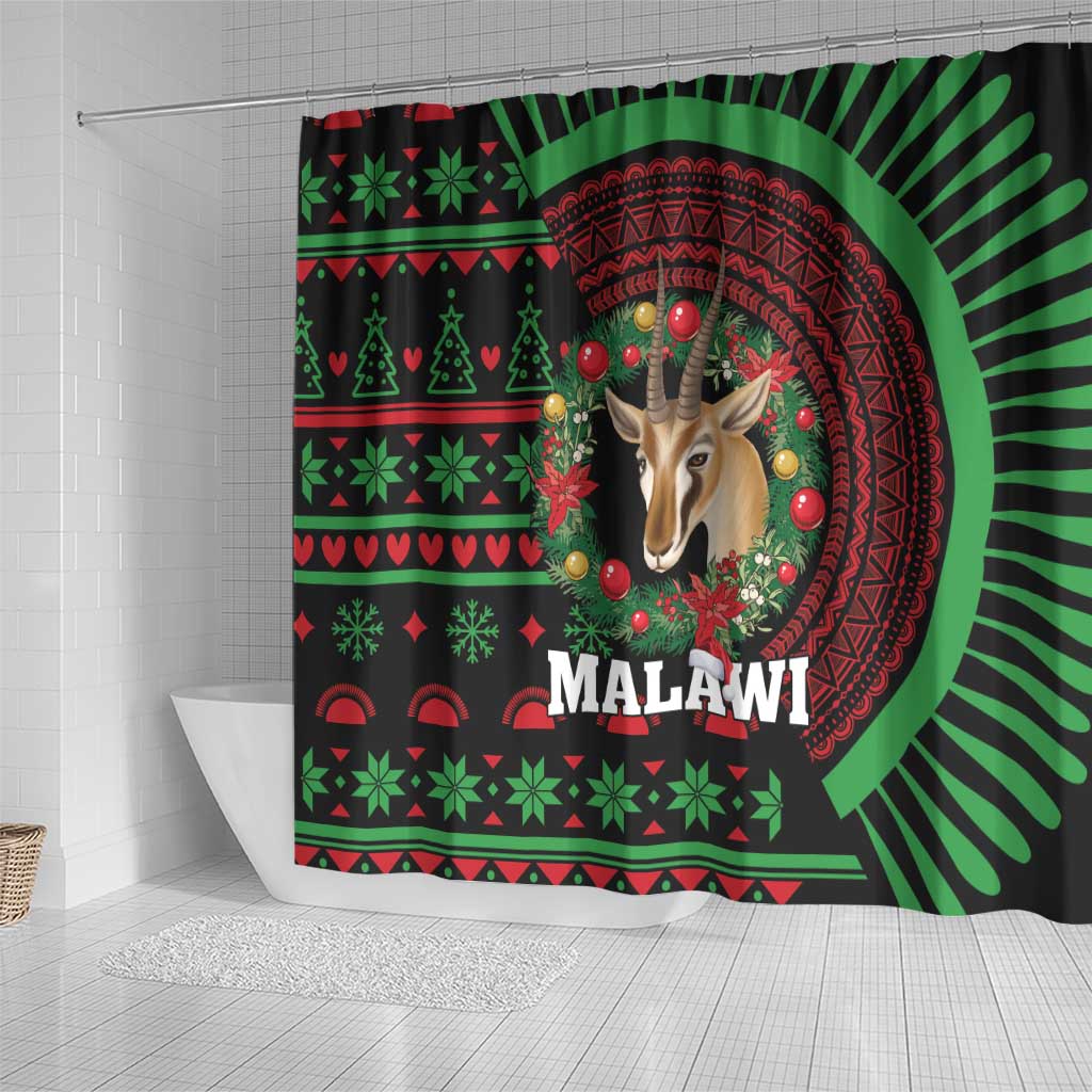 Malawi Christmas Shower Curtain Thompson Gazelle - African Pattern