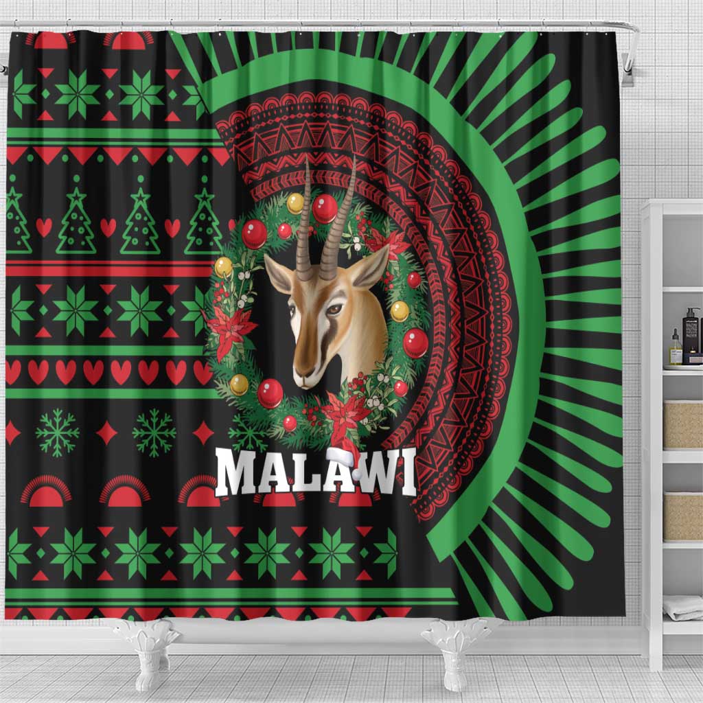 Malawi Christmas Shower Curtain Thompson Gazelle - African Pattern