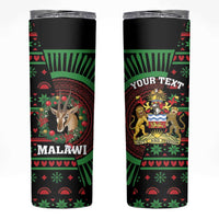 Personalized Malawi Christmas Skinny Tumbler Thompson Gazelle - African Pattern - Wonder Print Shop