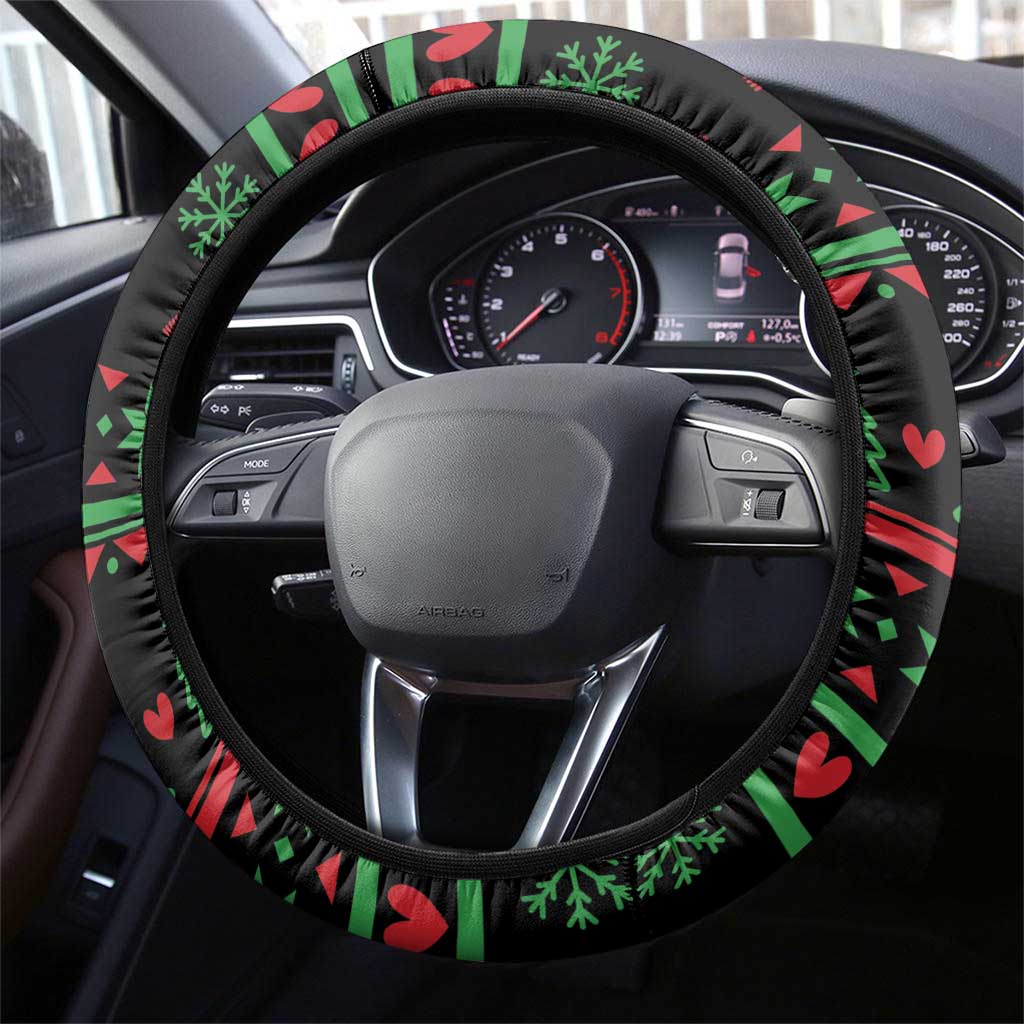 Malawi Christmas Steering Wheel Cover Thompson Gazelle - African Pattern - Wonder Print Shop