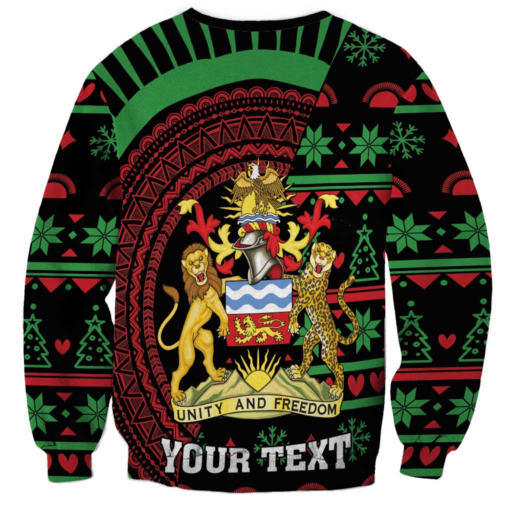 Personalized Malawi Christmas Sweatshirt Thompson Gazelle - African Pattern - Wonder Print Shop