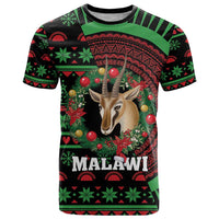 Personalized Malawi Christmas T Shirt Thompson Gazelle - African Pattern - Wonder Print Shop