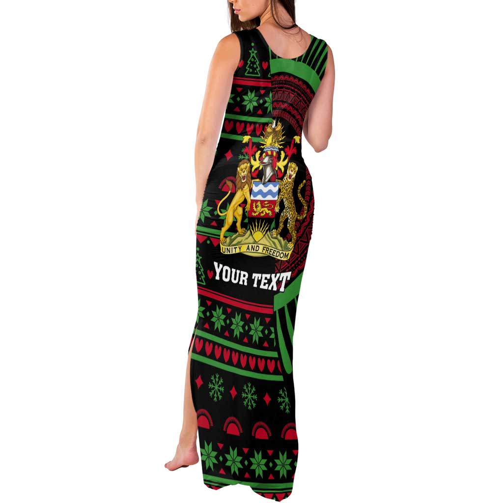 Personalized Malawi Christmas Tank Maxi Dress Thompson Gazelle - African Pattern - Wonder Print Shop