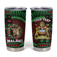 Personalized Malawi Christmas Tumbler Cup Thompson Gazelle - African Pattern - Wonder Print Shop