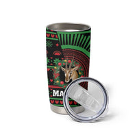 Personalized Malawi Christmas Tumbler Cup Thompson Gazelle - African Pattern - Wonder Print Shop