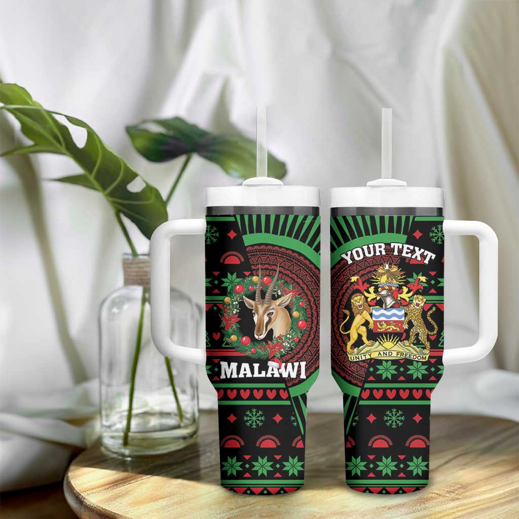 Personalized Malawi Christmas Tumbler With Handle Thompson Gazelle - African Pattern - Wonder Print Shop