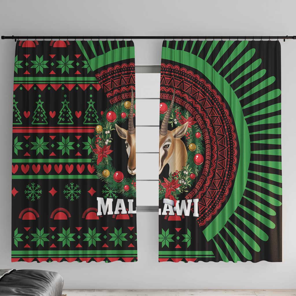 Malawi Christmas Window Curtain Thompson Gazelle - African Pattern - Wonder Print Shop