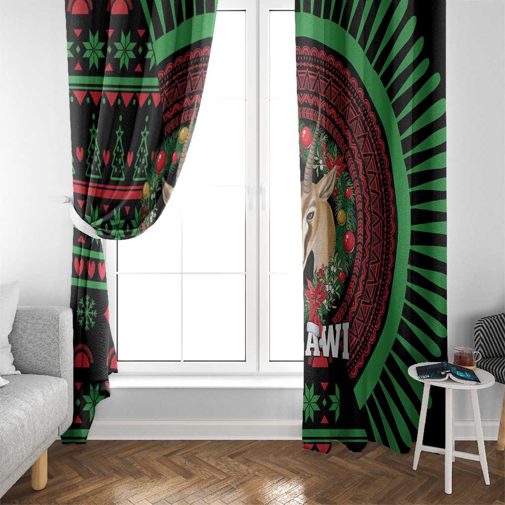 Malawi Christmas Window Curtain Thompson Gazelle - African Pattern - Wonder Print Shop