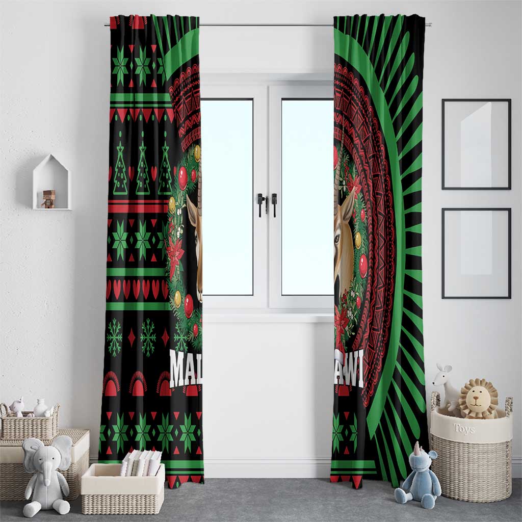 Malawi Christmas Window Curtain Thompson Gazelle - African Pattern - Wonder Print Shop
