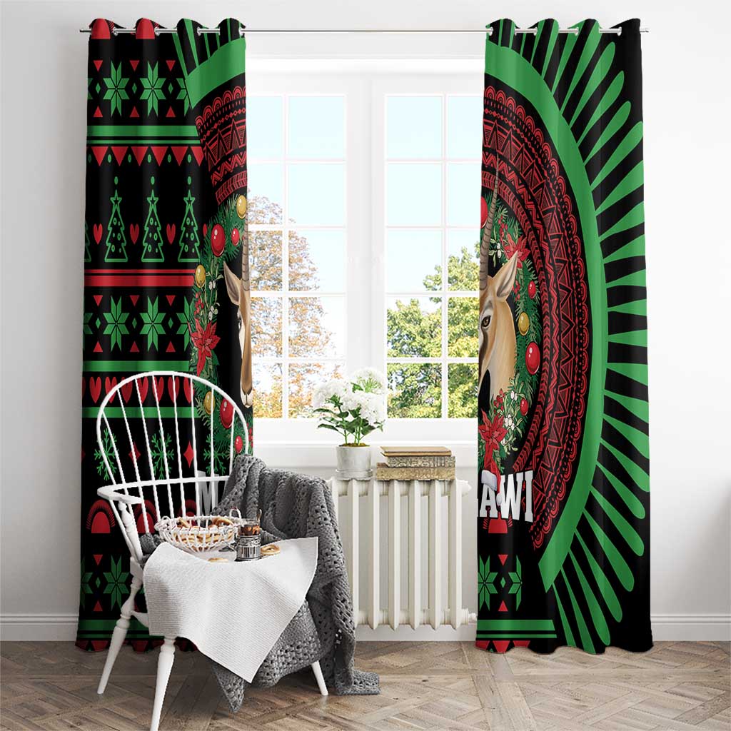 Malawi Christmas Window Curtain Thompson Gazelle - African Pattern - Wonder Print Shop