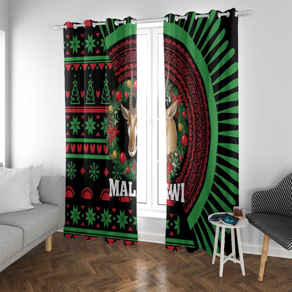 Malawi Christmas Window Curtain Thompson Gazelle - African Pattern - Wonder Print Shop