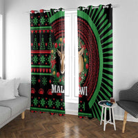 Malawi Christmas Window Curtain Thompson Gazelle - African Pattern - Wonder Print Shop