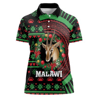 Personalized Malawi Christmas Women Polo Shirt Thompson Gazelle - African Pattern - Wonder Print Shop