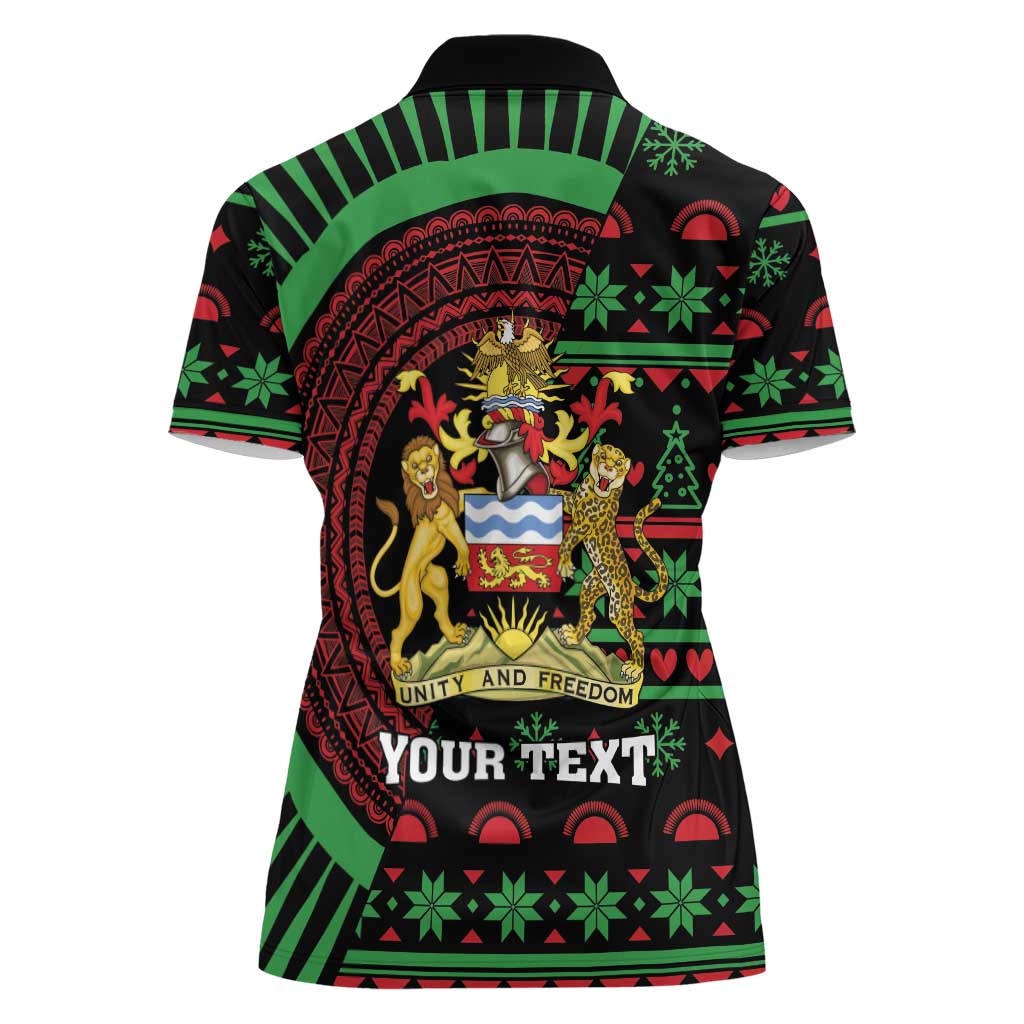 Personalized Malawi Christmas Women Polo Shirt Thompson Gazelle - African Pattern - Wonder Print Shop