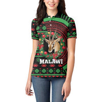 Personalized Malawi Christmas Women Polo Shirt Thompson Gazelle - African Pattern - Wonder Print Shop
