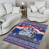 Russia Christmas Area Rug Santa Matryoshka Doll - Wonder Print Shop