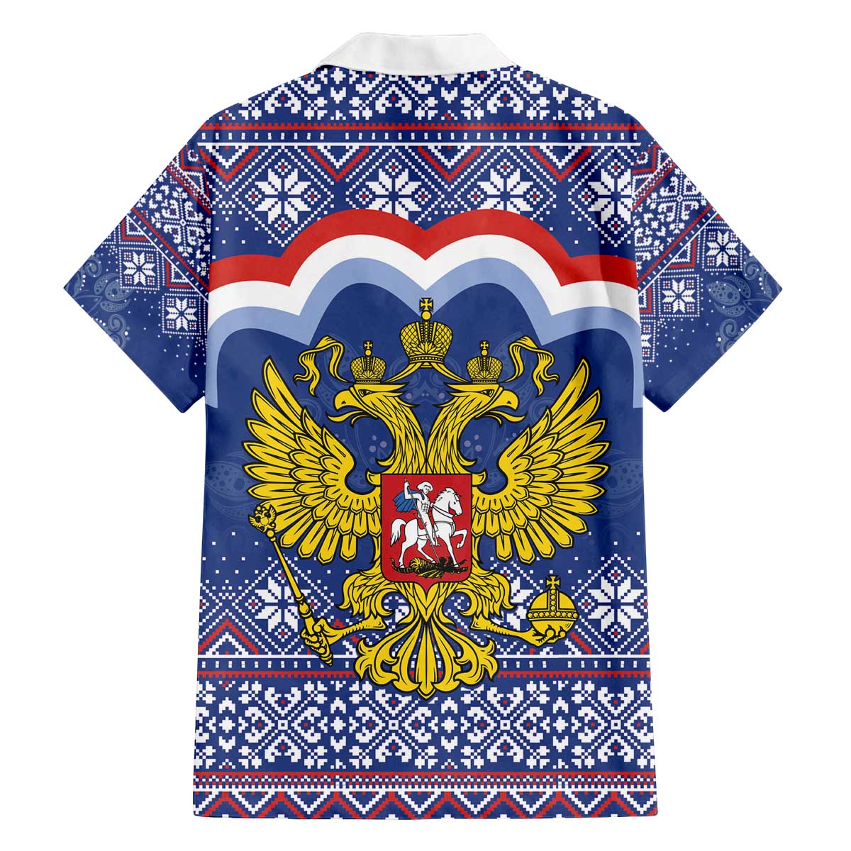Russia Christmas Family Matching Off The Shoulder Long Sleeve Dress and Hawaiian Shirt Santa Matryoshka Doll - Wonder Print Shop