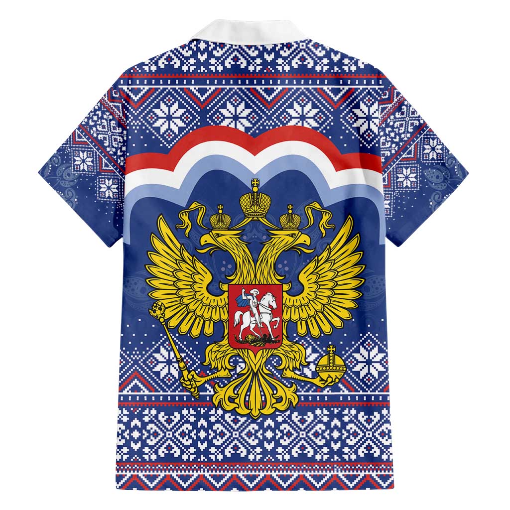 Russia Christmas Family Matching Short Sleeve Bodycon Dress and Hawaiian Shirt Santa Matryoshka Doll - Wonder Print Shop