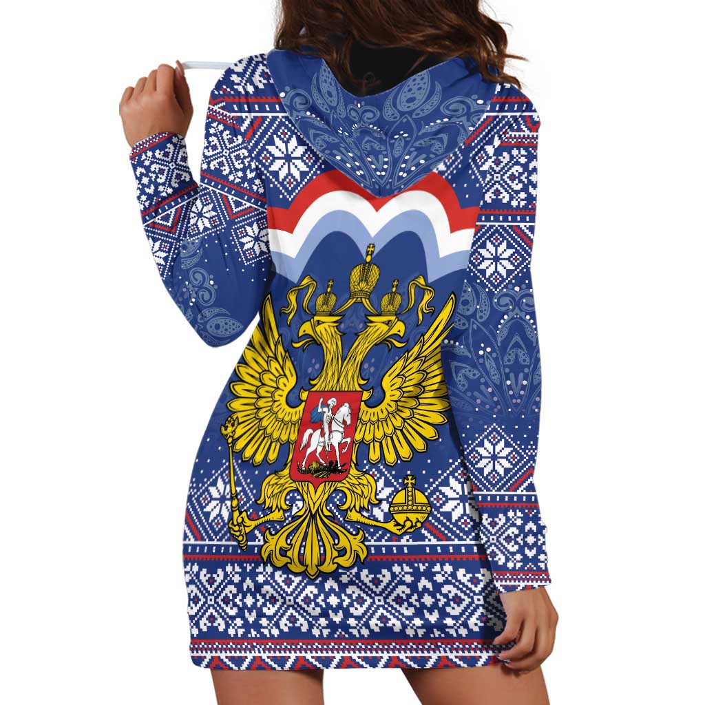 Russia Christmas Hoodie Dress Santa Matryoshka Doll - Wonder Print Shop